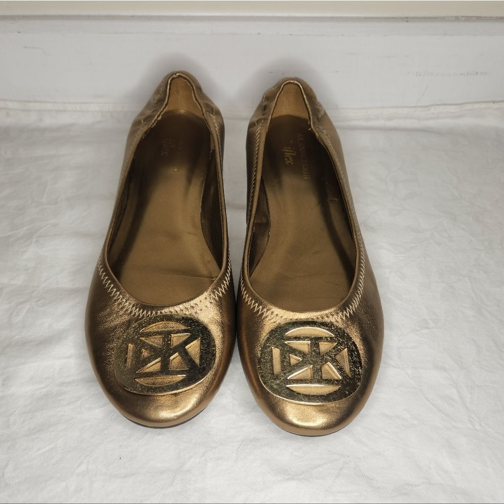 Anne Klien Gold Ballet Flats